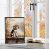 Charming Beagle Puppy In Autumn Scenery 2