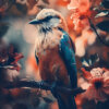 Majestic Bird Floral Symphony 1