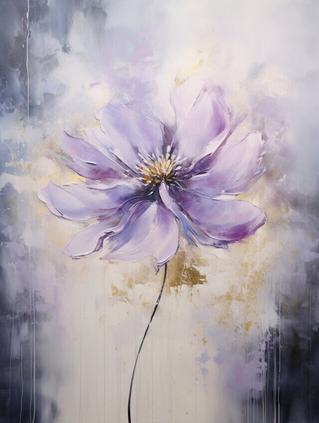 Purple Flower Painting 1