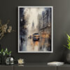 Watercolor Painting Of A Rainy Cityscape 2